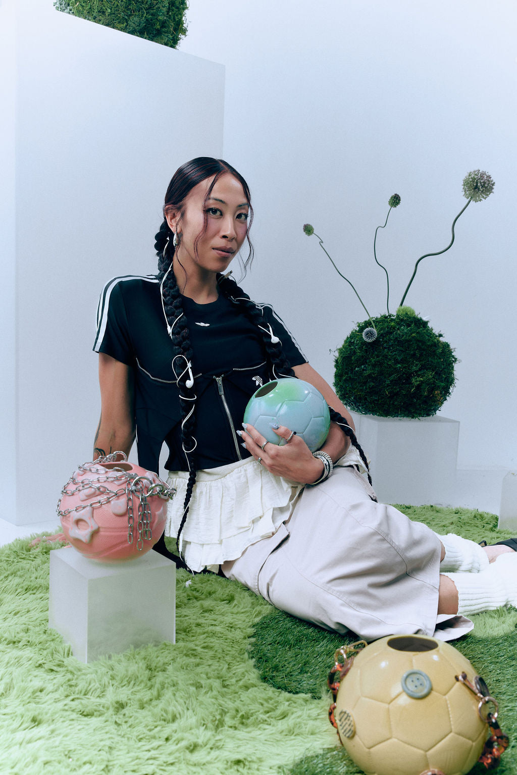 'bleu' ceramic earth soccer ball