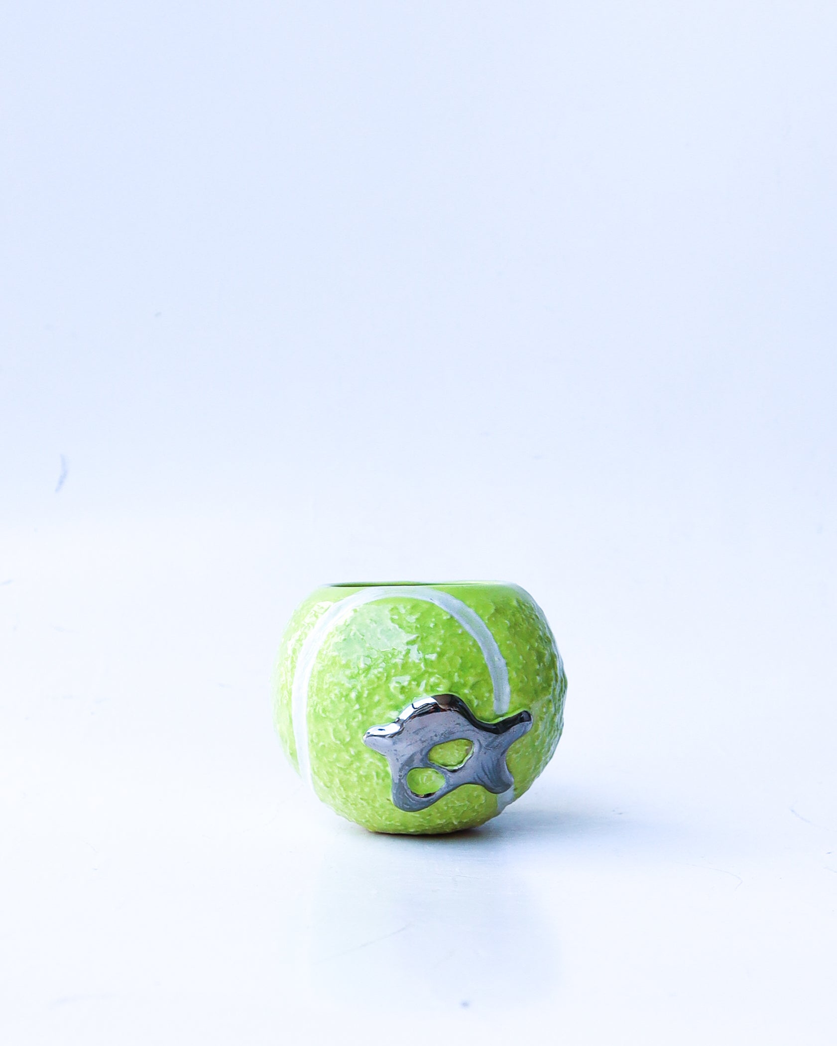 'dancer' chrome ceramic tennis ball cup