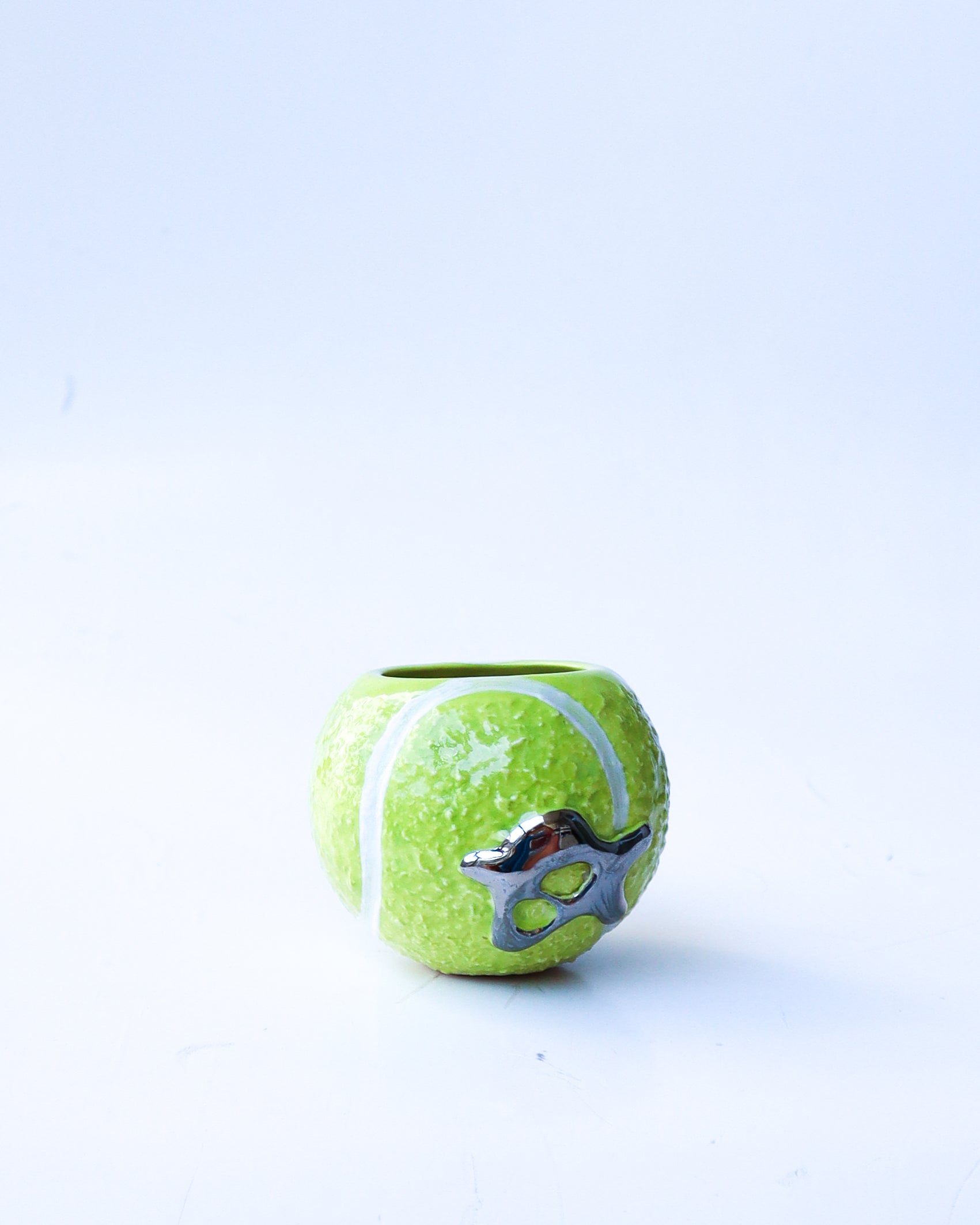 'dancer' chrome ceramic tennis ball cup