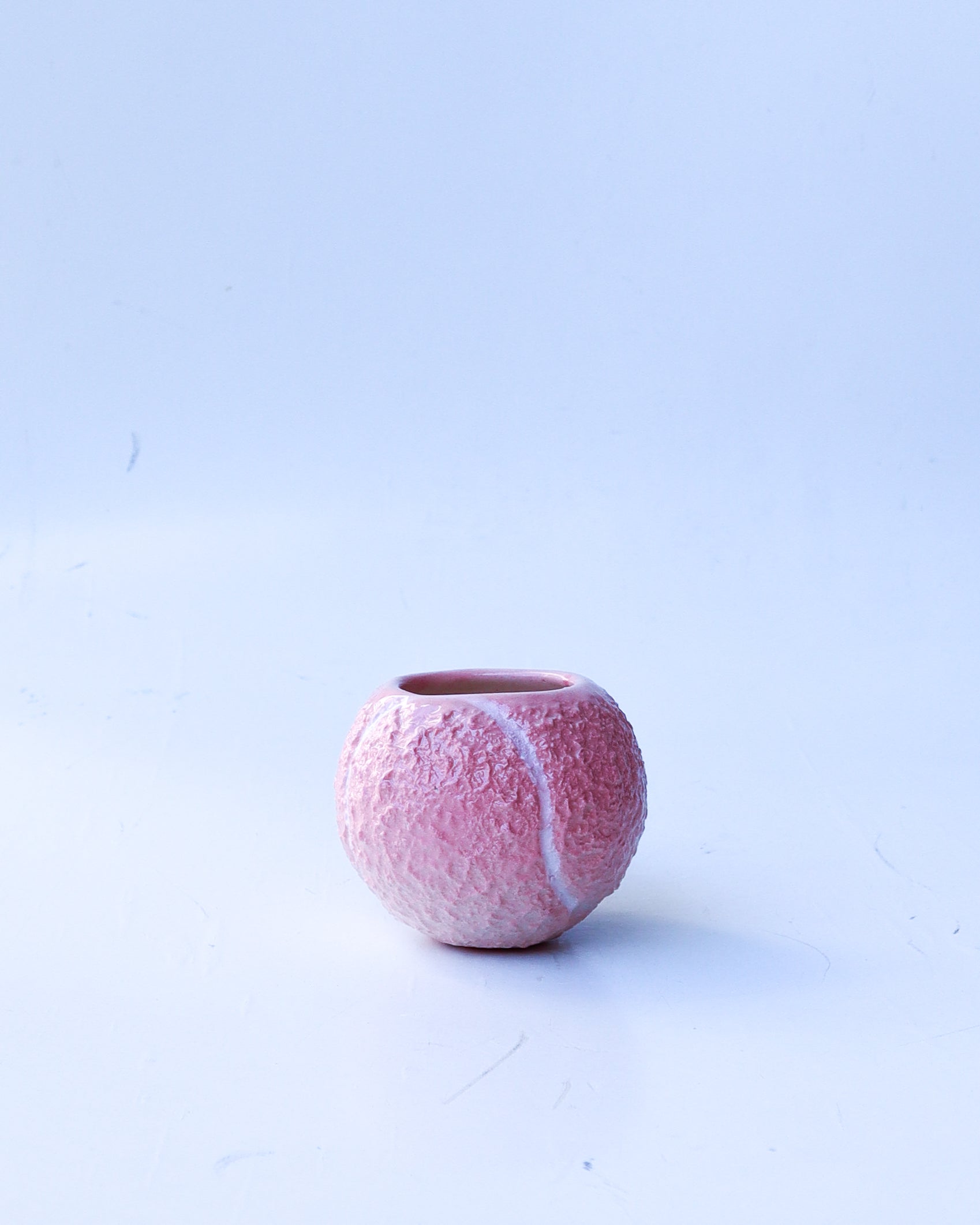 pink ceramic tennis ball espresso mug