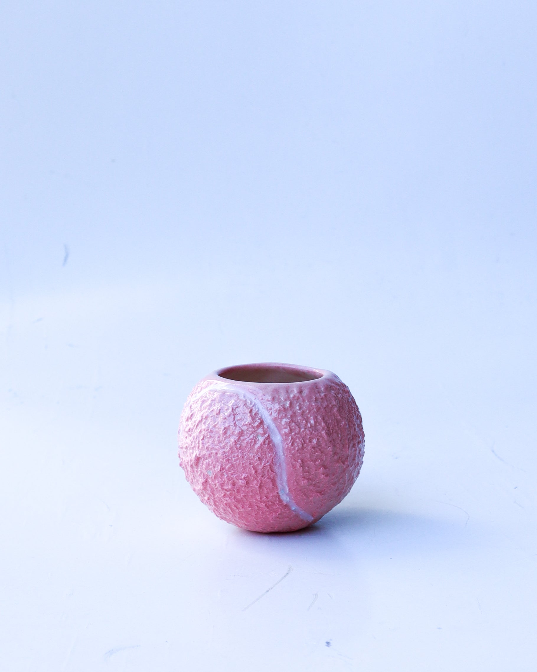 pink ceramic tennis ball espresso mug