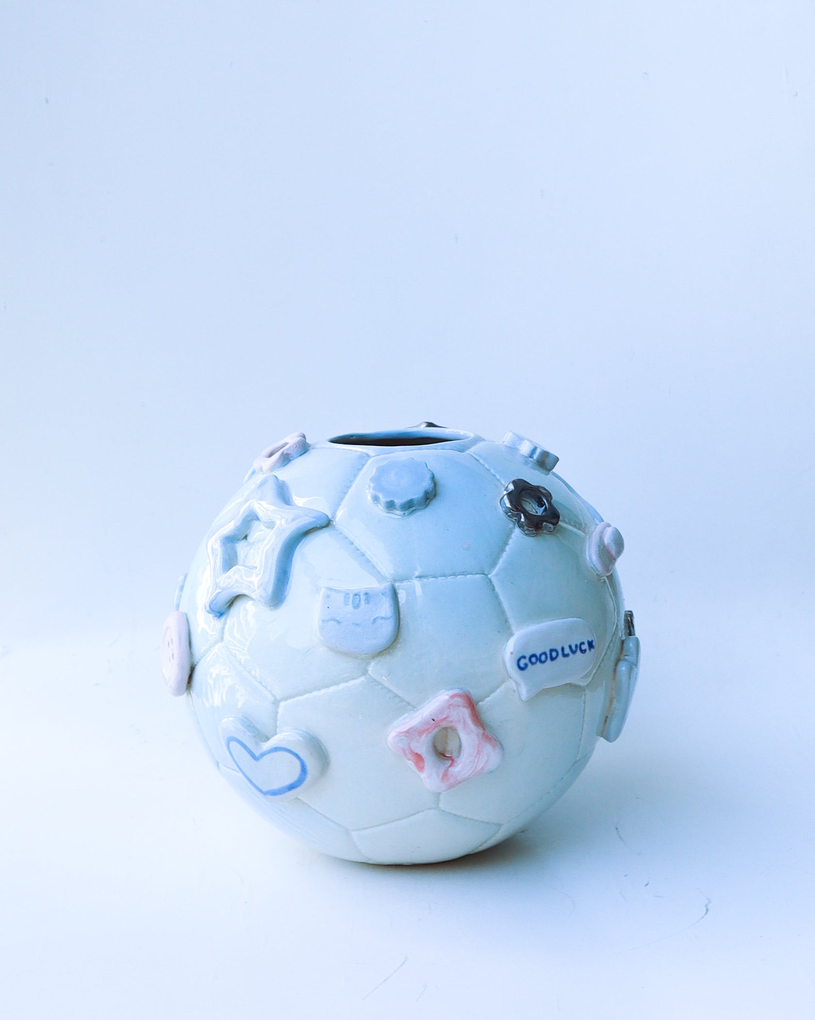 'milky' good luck kawaii ceramic soccer ball