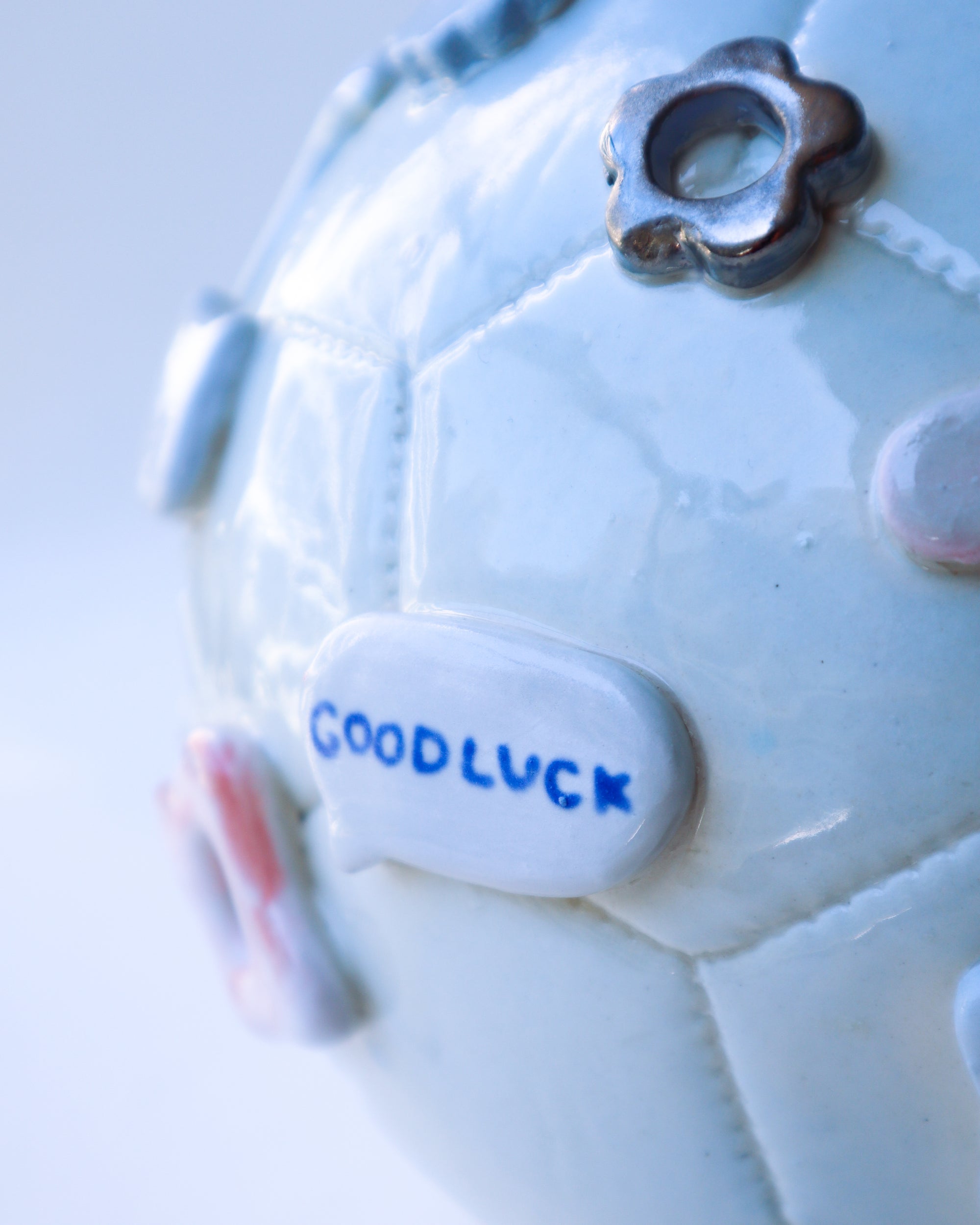 'milky' good luck kawaii ceramic soccer ball