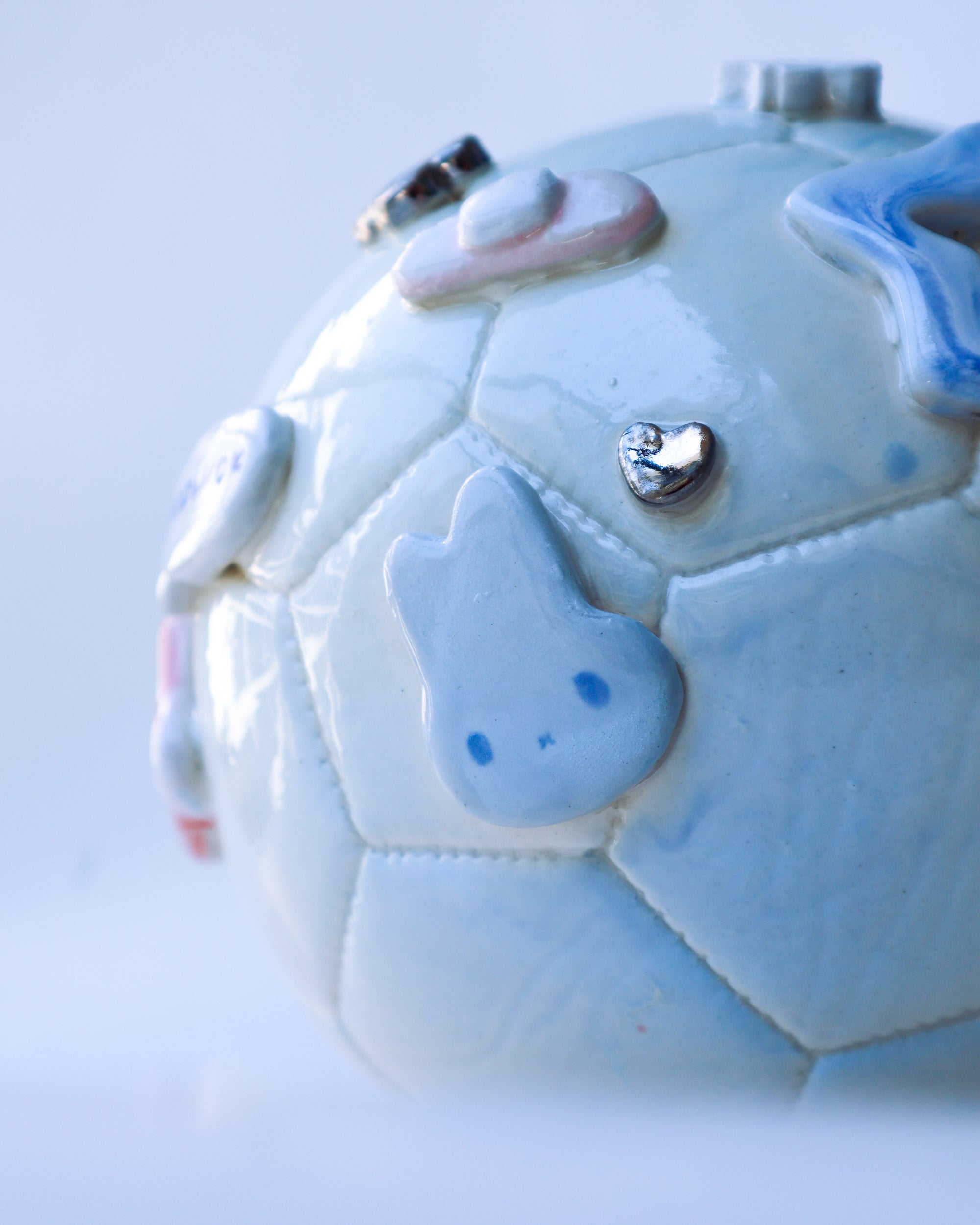 'milky' good luck kawaii ceramic soccer ball
