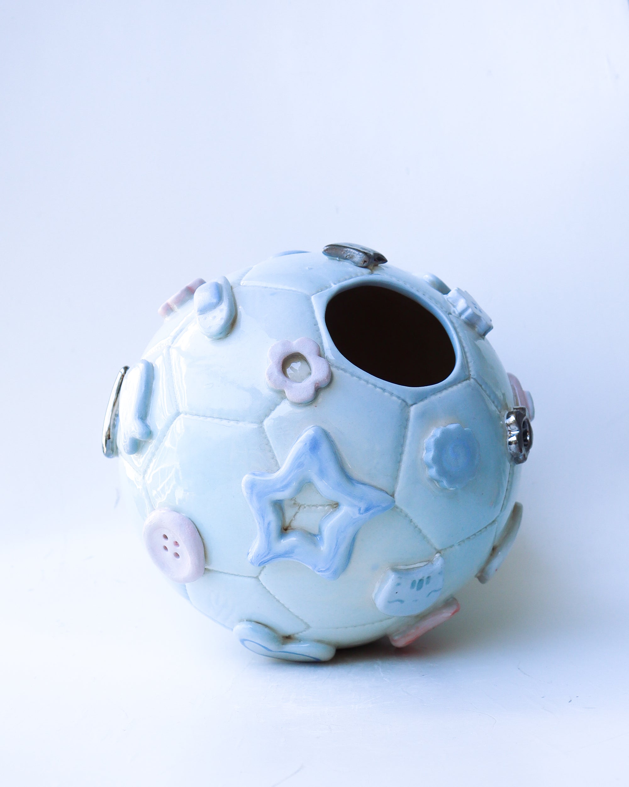 'milky' good luck kawaii ceramic soccer ball