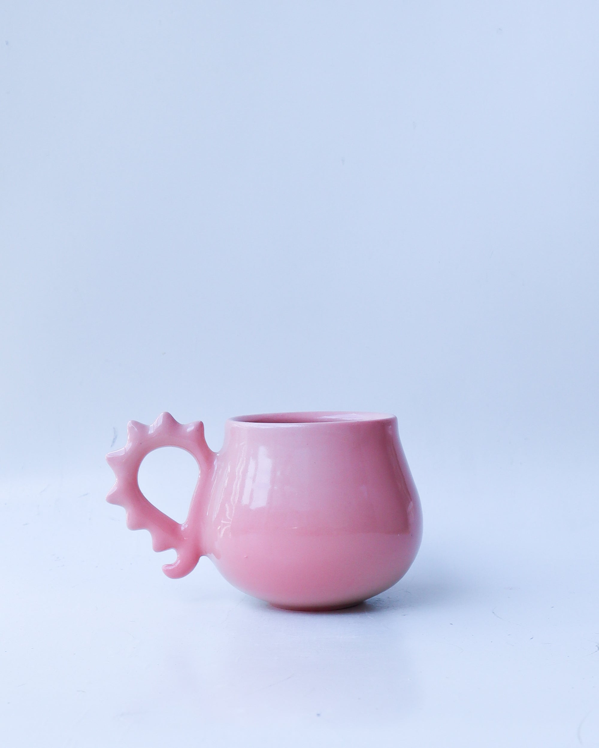 'lucie' ceramic spiky pink mug